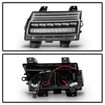 Picture of Spyder Jeep Wrangler 2018-2019 Halogen Model Only LED Front Bumper Lights - Seq- Signal - Black