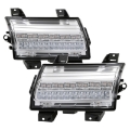 Picture of Spyder Jeep Wrangler 2018-2019 Halogen Model Only LED Front Bumper Lights - Seq- Signal - Chrome