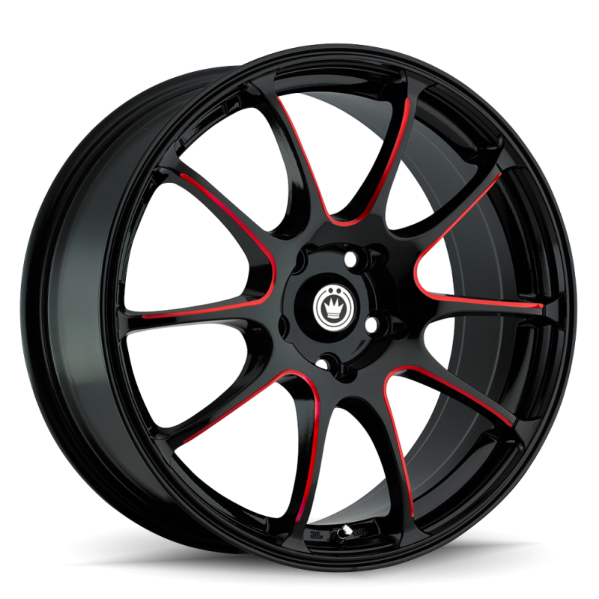 Picture of Konig Illusion 17x7 5x100 ET40 Black-Ball Cut Red