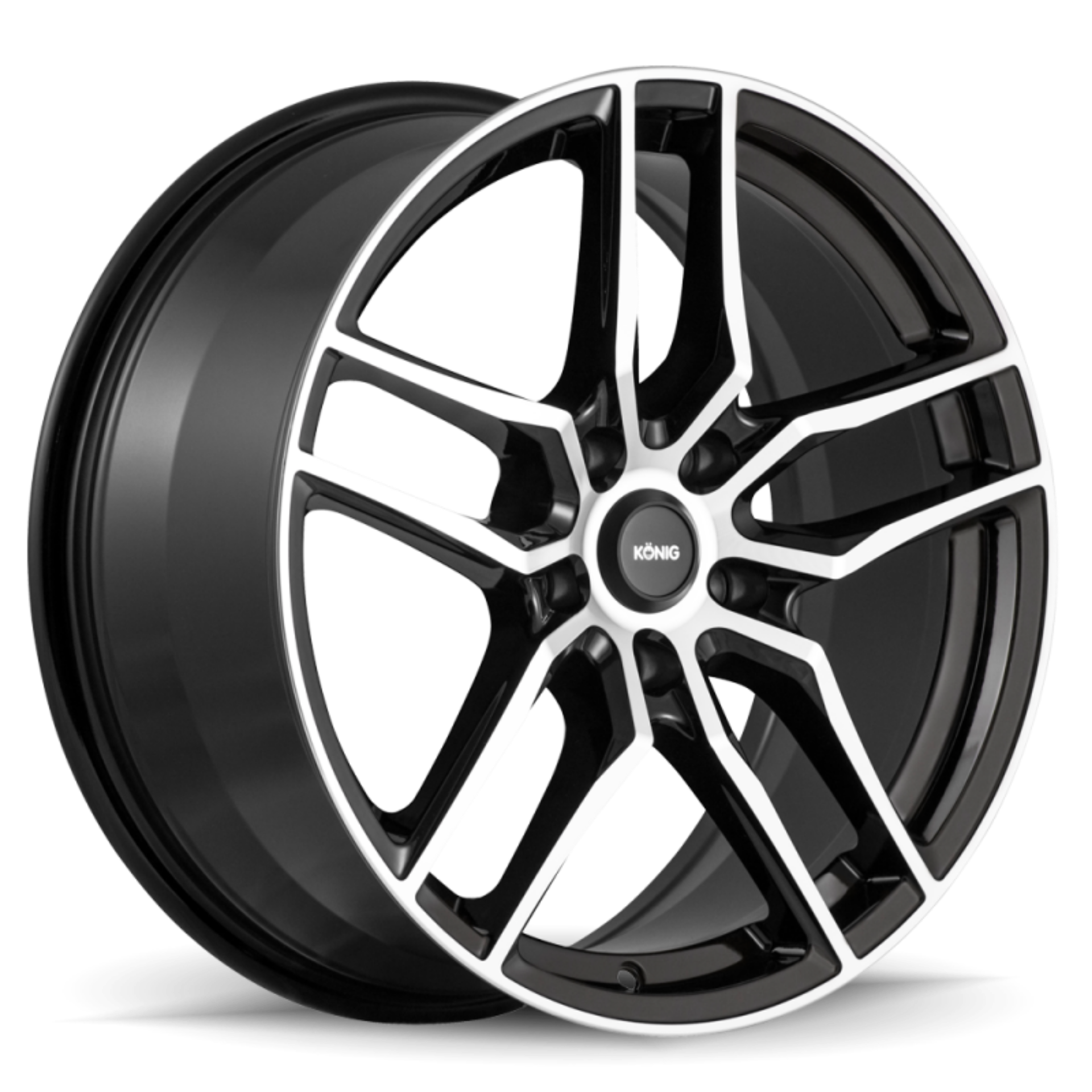 Picture of Konig Intention 17x8 5x108 ET45 Gloss Black - Machine Face