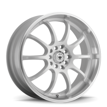 Picture of Konig Lightning 17x7 10x100-114-3 ET40 White-Machine Lip