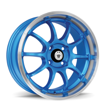 Picture of Konig Lightning 15x7 4x100 ET38 Blue-Machine Lip