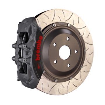Picture of Brembo 2009+ Nissan GT-R PISTA Front BBK 380x34x65a T5 2pc Rotor Slotted - Clear HA