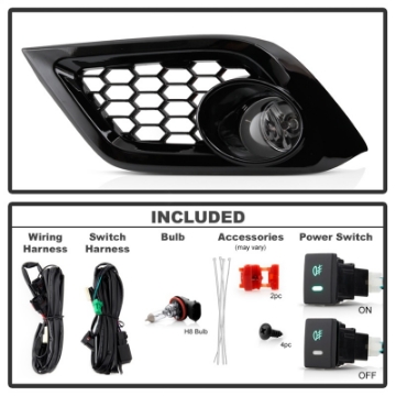Picture of Spyder Toyota Corolla 17 iM Models - Scion 16 iM Models OEM Style Fog Lights w-OEM Fit Switch- Clear