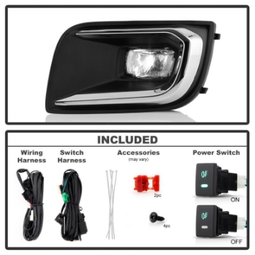 Picture of Spyder Toyota Sequoia 2018-2020 OEM Style LED Fog Lights w-OEM Fit Switch - Clear