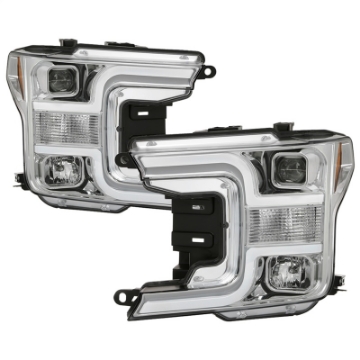 Picture of Spyder Signature Ford F150 18-19 Halogen Model Projector Headlights - Chrome PRO-YD-FF15018-LB-C