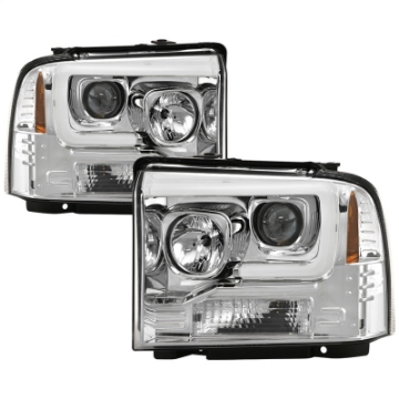 Picture of Spyder Platinum Ford F250-350-450 05-07 High-Power LED Module Proj- Headlights-Chrome PRO-YD-FS05V2