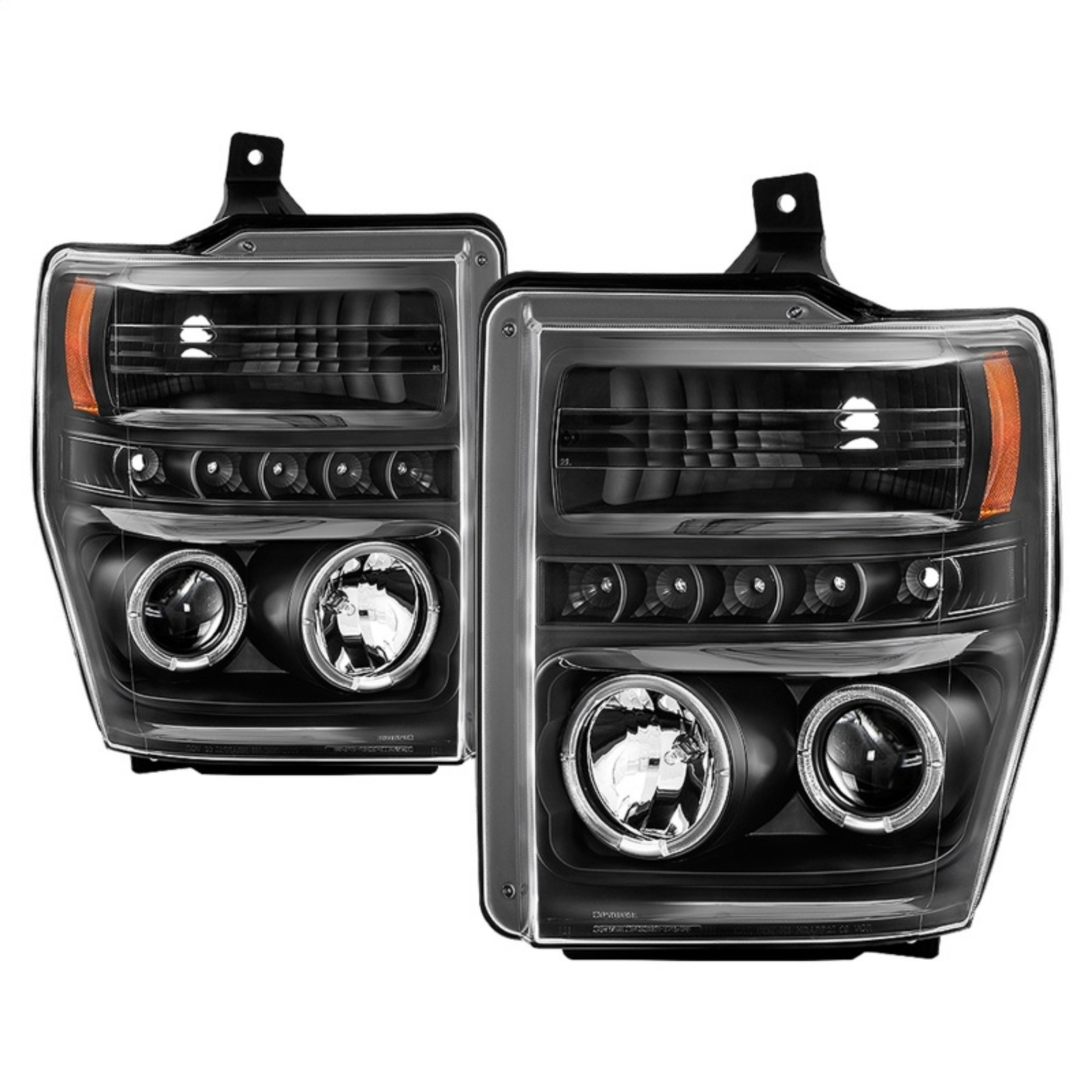 Picture of Spyder Signature Ford F250-350-450 Super Duty 08-10 Projector Headlights PRO-YD-FS08-HL-BKV2