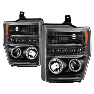 Picture of Spyder Signature Ford F250-350-450 Super Duty 08-10 Projector Headlights PRO-YD-FS08-HL-BKV2