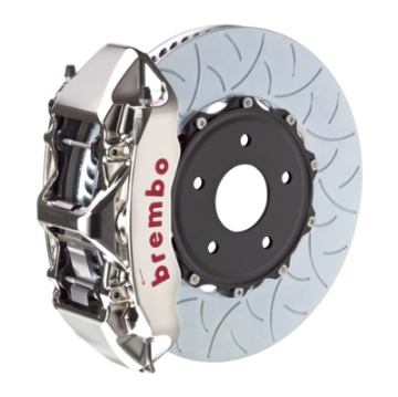 Picture of Brembo 20+ Corvette C8-C8 Z51 Front GTR BBK 6 Piston Billet 350x34 2pc Rotor Slotted Type3- Nickel
