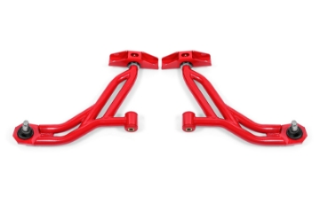 Picture of BMR 10-14 Ford Mustang Non-Adj- Lower A-Arms Delrin-Rod End w- 19mm Tall Ball Joint - Red