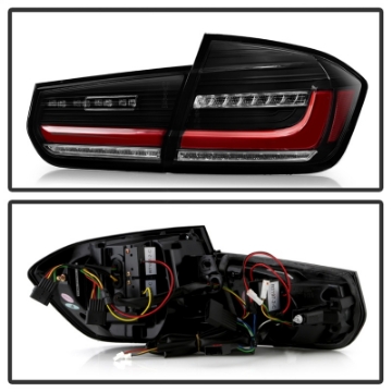 Picture of Spyder BMW 3 Series F30 2012-2018 Full LED Tail Lights ALT-YD-BMWF3012-SEQ-BK Black WONT FIT X3