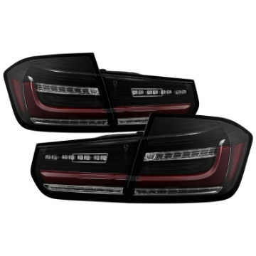 Picture of Spyder BMW 3 Series F30 2012-2018 Full LED Tail Lights ALT-YD-BMWF3012-SEQ-BSM - Black Smoke