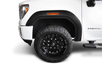 Picture of Bushwacker 20-21 GMC Sierra 3500 HD Extend-A-Fender Style Flares Front 2pc - Black