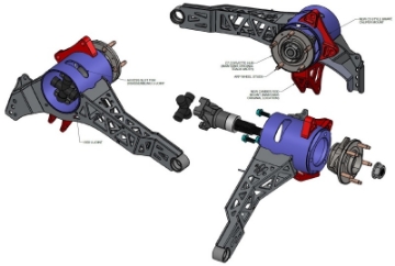 Picture of Ridetech 63-79 Chevy Corvette Rear Trailing Arms For C7 Hubs