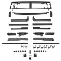Picture of Rugged Ridge 2018+ Jeep Wrangler JLU 4 Dr Black Diamond Stitch Cloth Voyager Top Tinted