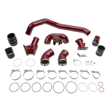 Picture of Wehrli 07-5-10 GMC-Chevrolet 6-6L Duramax Stage 1 High Flow Intake Bundle Kit - WCFab Red
