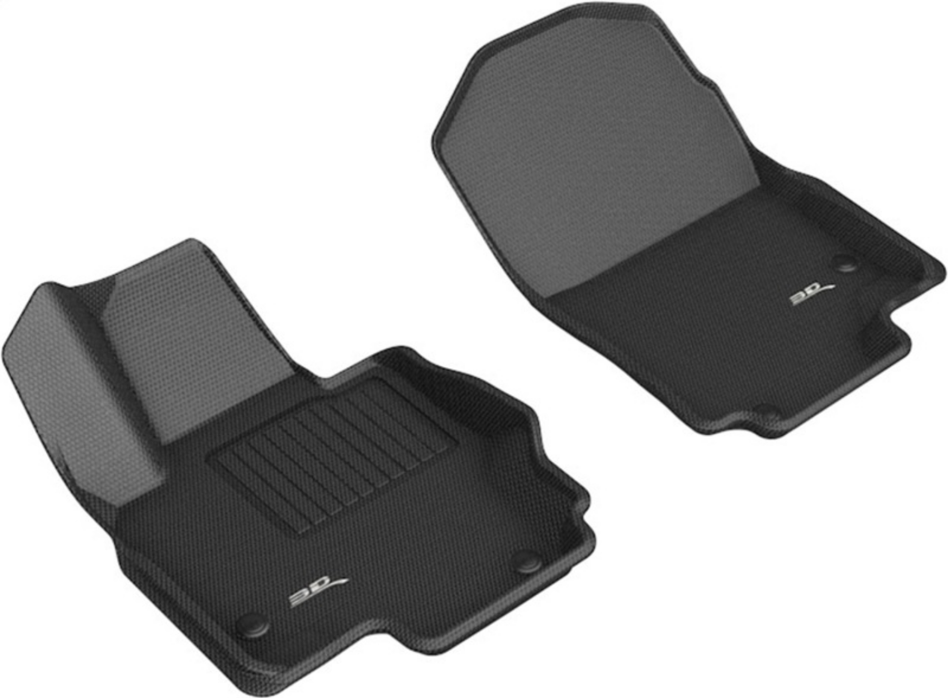 Picture of 3D MAXpider 20-21 Mercedes GLS-Class w- Executive Rear Seat Package Kagu 1st Row Floormats - Black