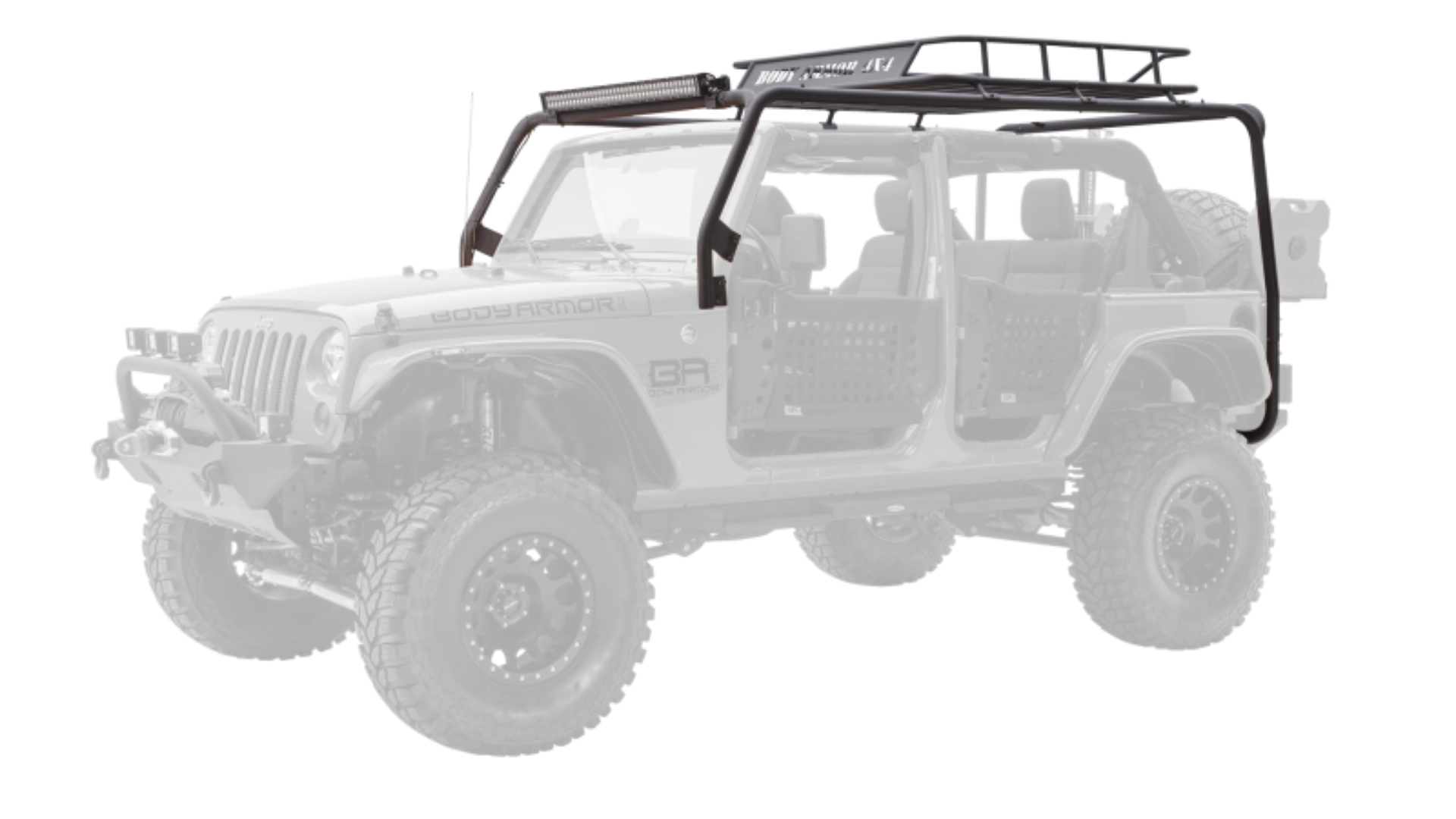 Picture of Body Armor 4x4 07-18 Jeep Wrangler JK 2-4 Door Cargo Roof Rack Box 1 Of 2