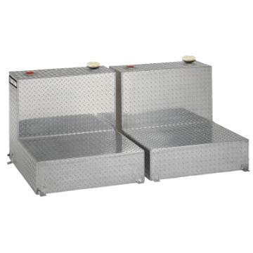 Picture of Tradesman Aluminum Twin L-Shape Liquid Storage Tank 96 Gallon Capacity - Brite
