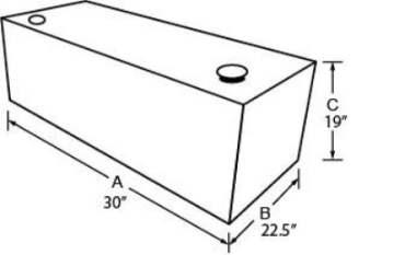 Picture of Tradesman Aluminum Rectangular Liquid Storage Tank 55 Gallon Capacity - Black