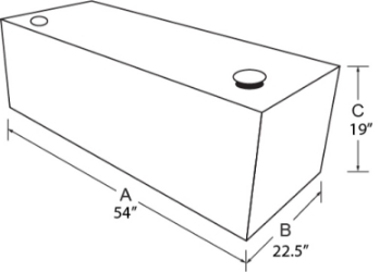 Picture of Tradesman Aluminum Rectangular Liquid Storage Tank 98 Gallon Capacity - Brite