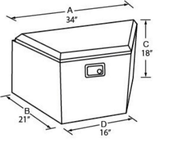 Picture of Tradesman Aluminum Trailer Tongue Storage Box 16in- - Black
