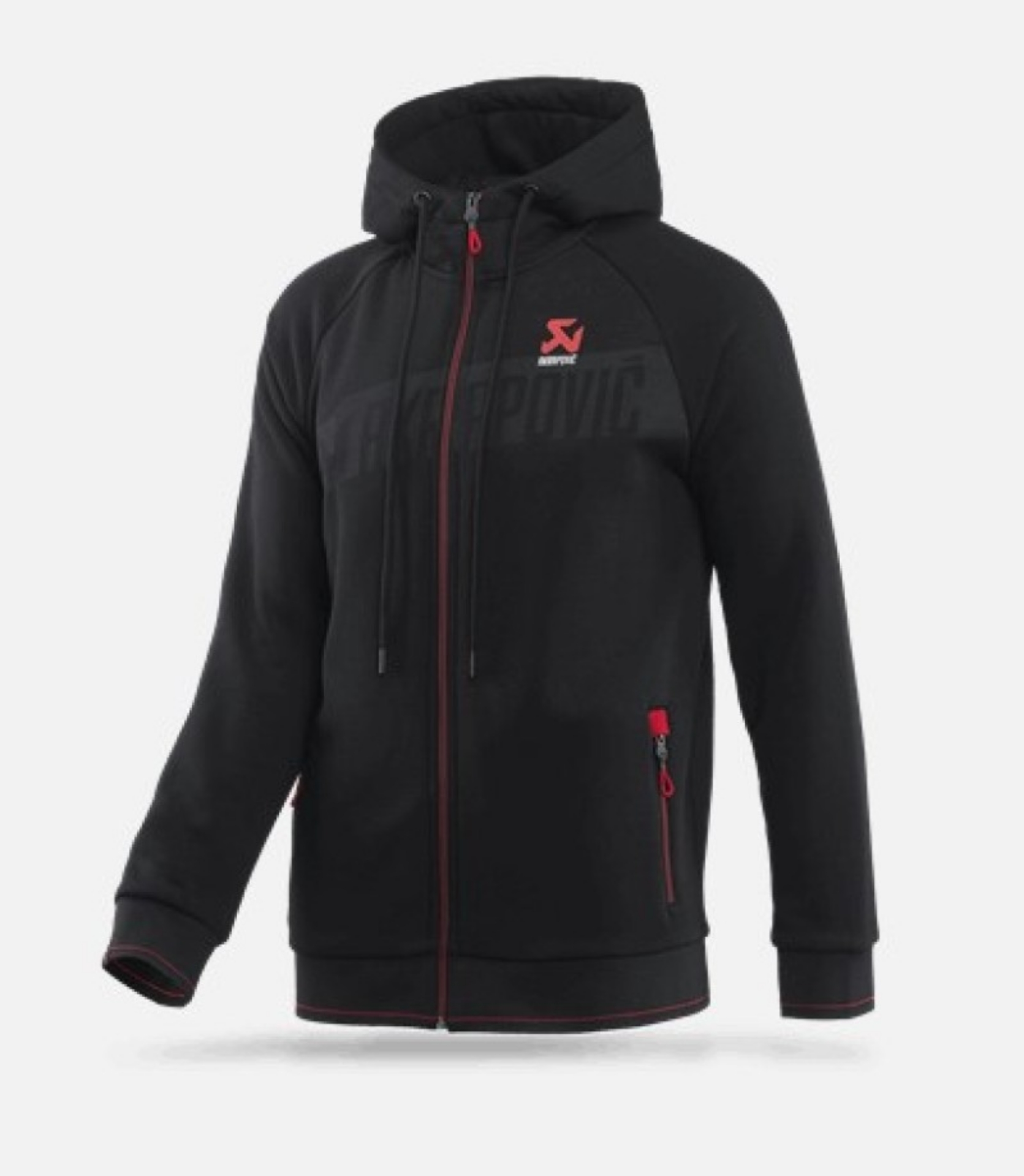 Picture of Akrapovic Mens Corpo Zip Hoodie Black - M