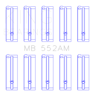 Picture of King Engine Bearings Toyota 3T-TG - 12T - 4TG Size 0-5 Main Bearing Set