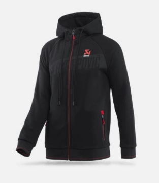 Picture of Akrapovic Mens Corpo Zip Hoodie Black - Large