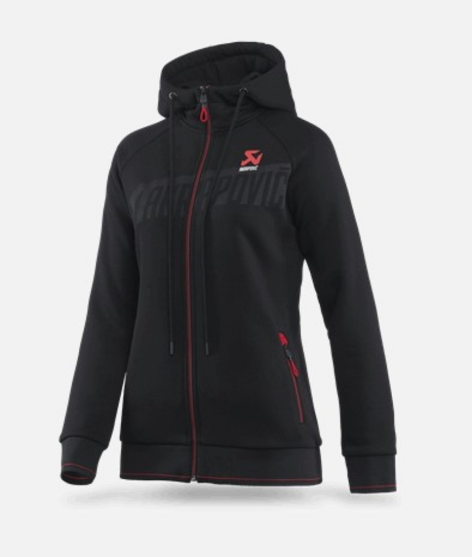 Picture of Akrapovic Womens Corpo Zip Hoodie Black - 2XL