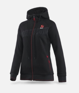 Picture of Akrapovic Womens Corpo Zip Hoodie Black - 2XL