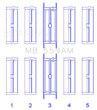 Picture of King Engine Bearings Ford 330-352-360-390-410-428 Engine Size 020 Main Bearing Set