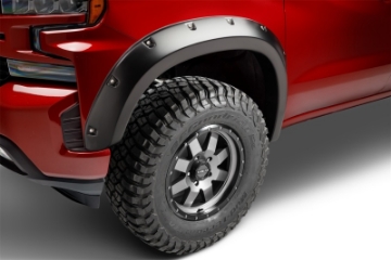 Picture of Bushwacker 19-23 Chevrolet Silverado 1500 Excl- ZR2 Pocket Style Fender Flares 4pc - Smooth Black