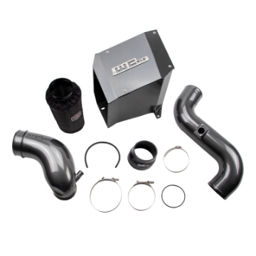 Picture of Wehrli 04-5-05 GM LLY 6-6L Duramax 4in Intake Kit with Air Box Stage 2 - Fluorescent Orange