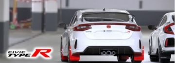 Picture of Rally Armor 23-26 Honda Civic Type R Red Mud Flap Black Logo