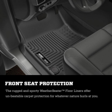 Picture of Husky Liners 08-21 Nissan Frontier Crew Cab Pickup WeatherBeater 2nd Seat Floor Liner - Black