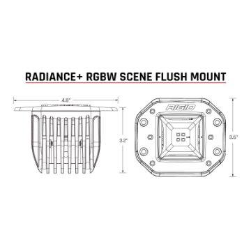 Picture of Rigid Industries Radiance+ Scene RGBW Flush Mount - Pair