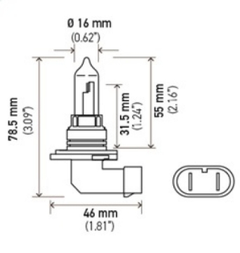 Picture of Hella 9005-HB3 12V 100W P20d T4 Halogen Bulb