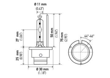 Picture of Hella Xenon D2S Bulb P32-2d 85V 35W 4300k