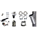 Picture of Granatelli 3-0in Aluminized Mild Steel Electronic Exhaust Cutout w-Slip Fit & Band Clamps