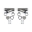 Picture of Granatelli 2-25in Aluminized Mild Steel Manual Dual Exhaust Cutout w-Slip Fit & Band Clamps