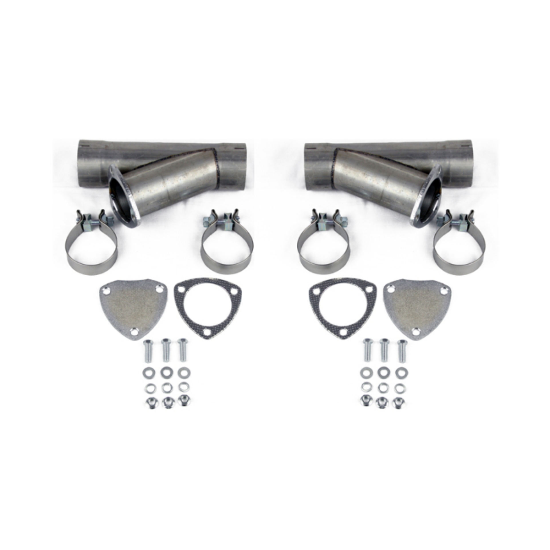 Picture of Granatelli 3-0in Aluminized Mild Steel Manual Dual Exhaust Cutout w-Slip Fit & Band Clamps
