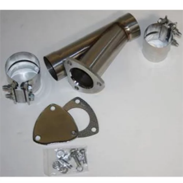 Picture of Granatelli 2-5in Stainless Steel Manual Exhaust Cutout Kit w-Slip Fit-Band Clamp