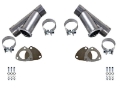 Picture of Granatelli 3-0in Stainless Steel Manual Dual Exhaust Cutout Kit w-Slip Fit & Band Clamp