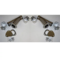 Picture of Granatelli 4-0in Stainless Steel Manual Dual Exhaust Cutout Kit w-Slip Fit & Band Clamps