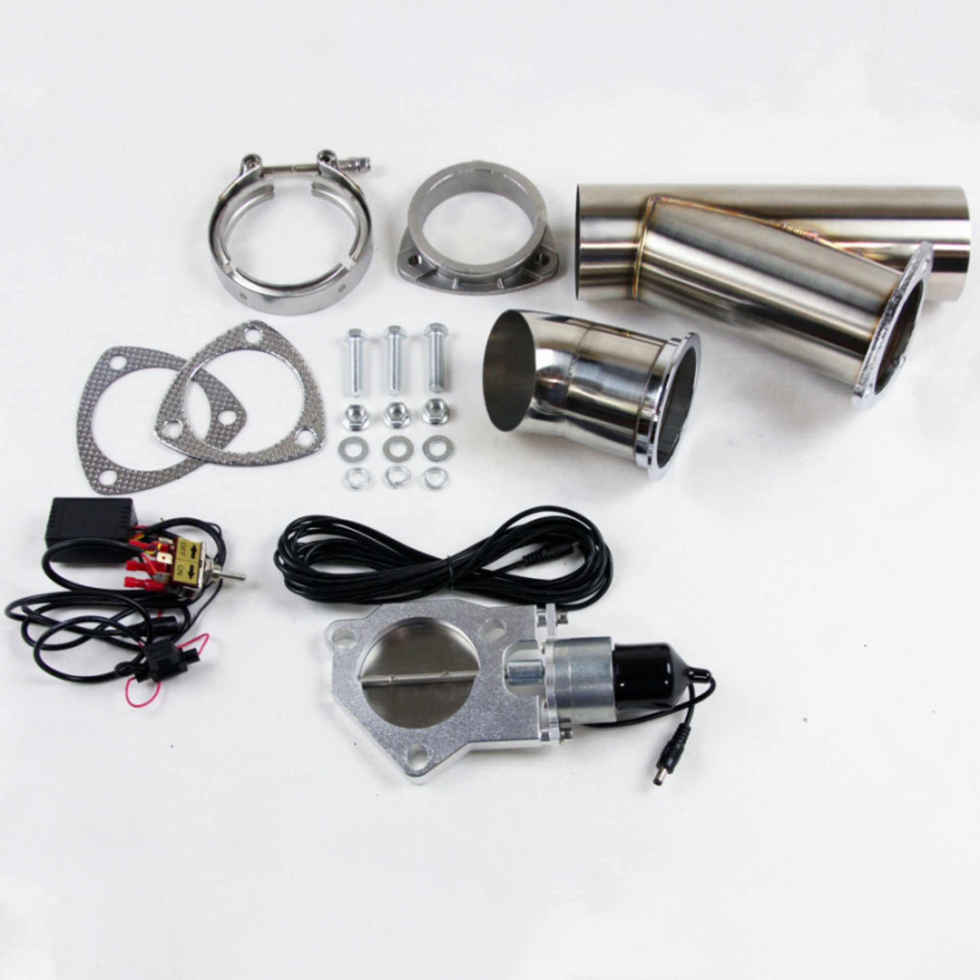 Picture of Granatelli 3-0in Stainless Steel Electronic Exhaust Cutout