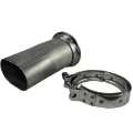 Picture of Granatelli 3in Round to 3in Oval Exhaust Pipe Adapter w-V-Band Connection