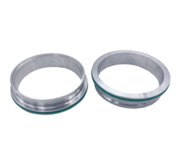 Picture of Granatelli 3-0in Stainless Steel Dual Seal Clamp Weld-On Ferrule Set