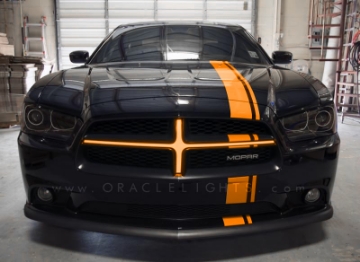 Picture of Oracle 11-14 Dodge Charger Illuminated Grille Crosshairs - Amber